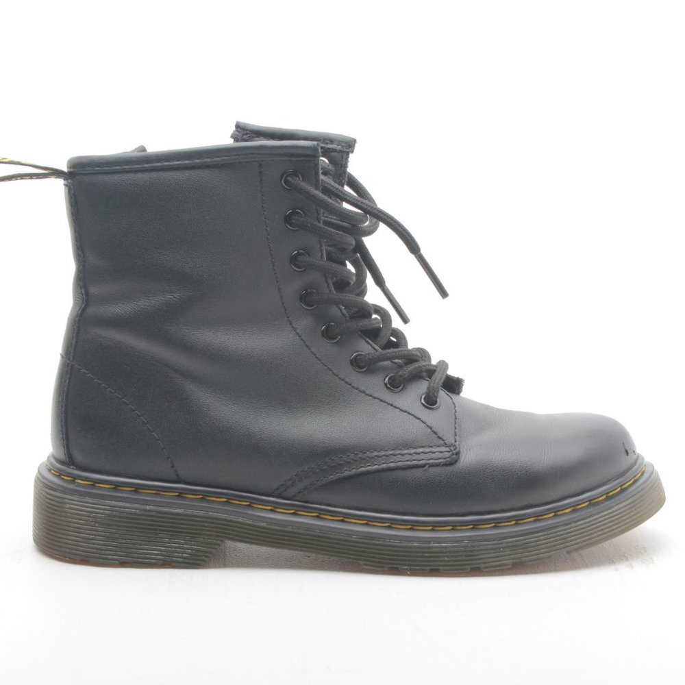 Dr. Marten's Softy T Leather Lace Up Black High Top Boot Kids US3 EU34